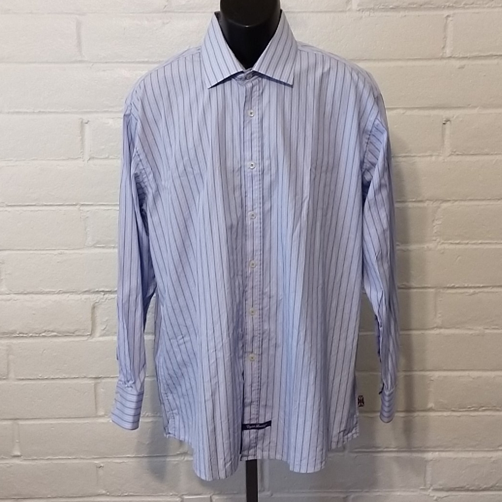 English Laundry Dress Shirt 17 1/2 Neck Flip Cuff